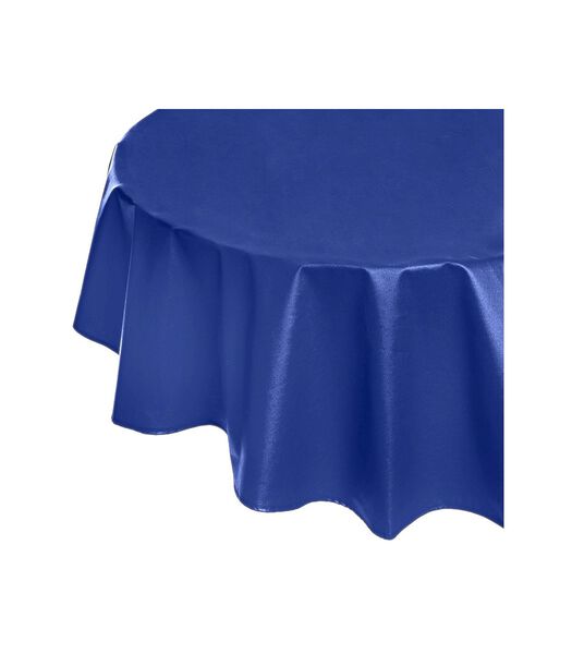 Rond of ovaal gecoat tafelkleed Effen koningsblauw