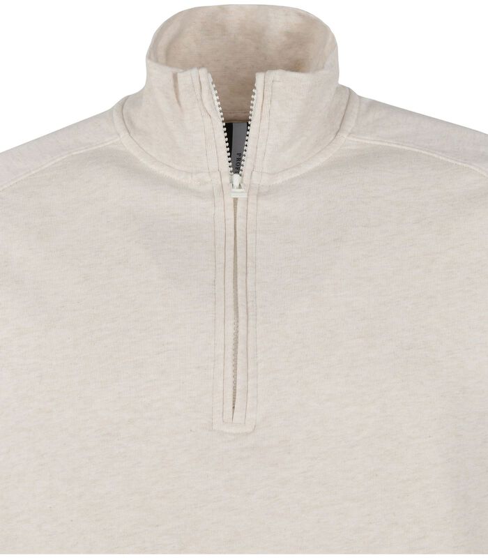 Profuomo Sweater Half Zip Beige image number 1