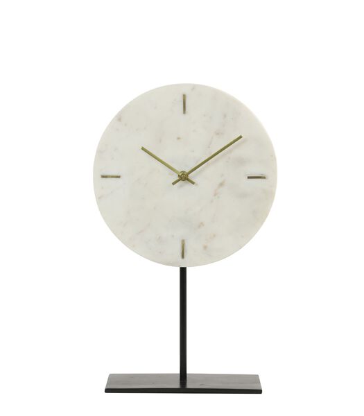 Horloge de table Moreno - Blanc - 25,5x10x42,5 cm