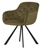 Chaise de table - Velours - Anthracite - 80,5x59,5x59 cm - Elaine image number 3