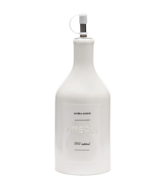 RM Capri Azijnfles Wit - met schenktuit fles voor azijn