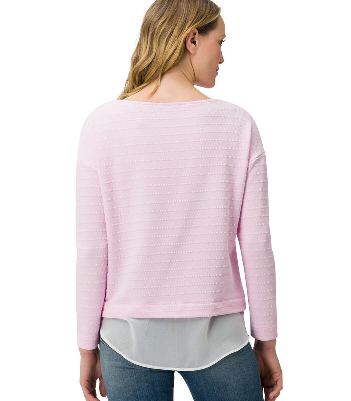 Sweatshirt met blouseinzet image number 1