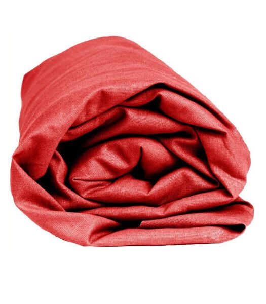 Drap-houssse rouge coton