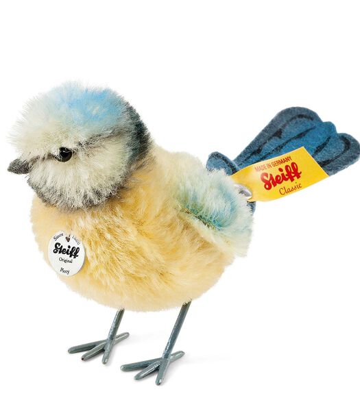 knuffel pimpelmees Piccy, geel/blauw/wit