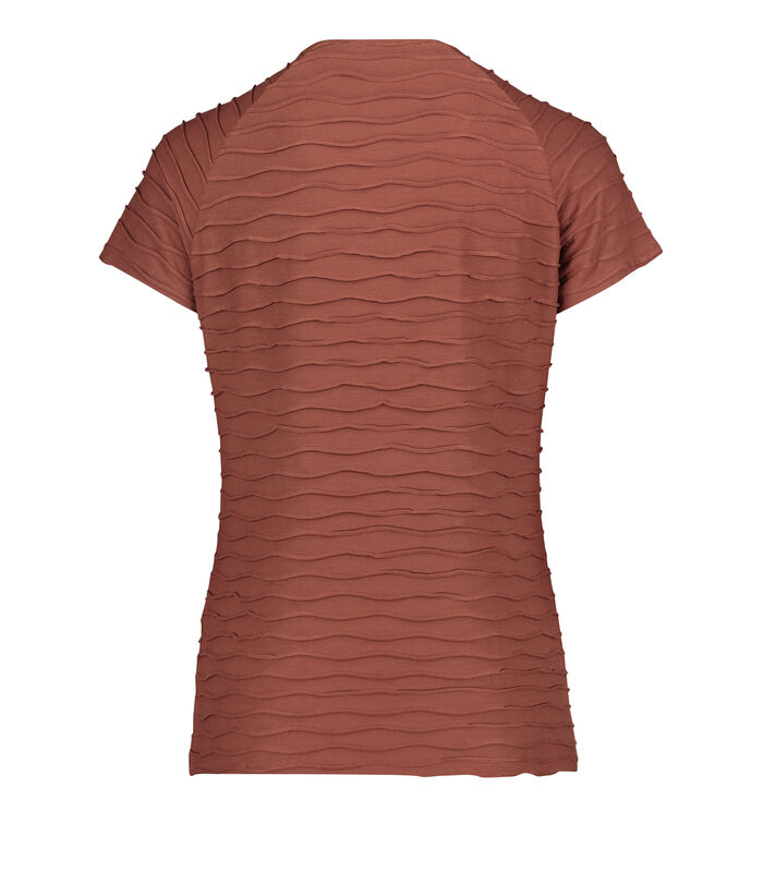 T-shirt basique de texture ondulée image number 3