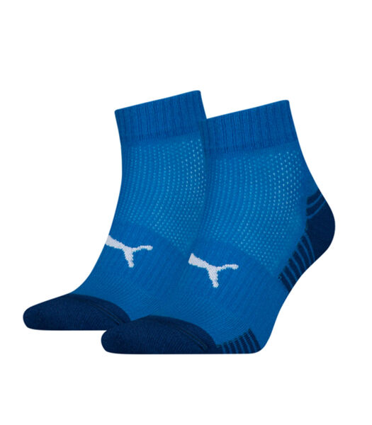 Chaussettes basses de sport matelassées (lot de 2 paires) Bleu