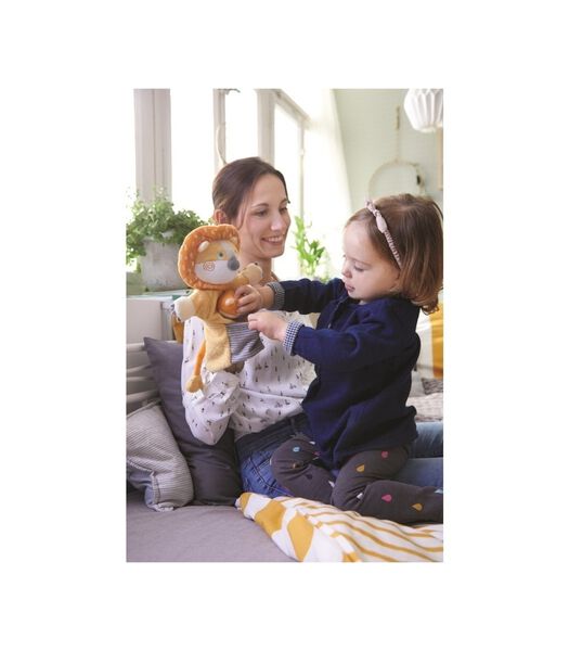 HABA-Marionnette à main Lion avec bébé
