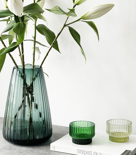 DIM vase stripe large vert clair