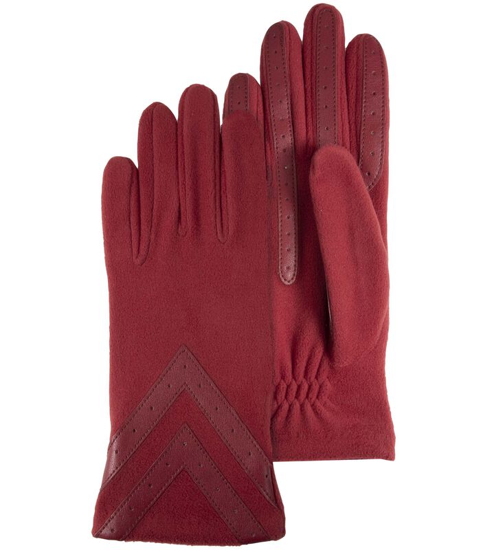 Gants femme tactiles Polaire Recyclée Rouge image number 3