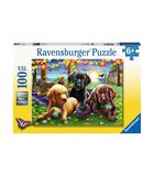puzzel Honden picknick - Legpuzzel - 100 stukjes image number 0