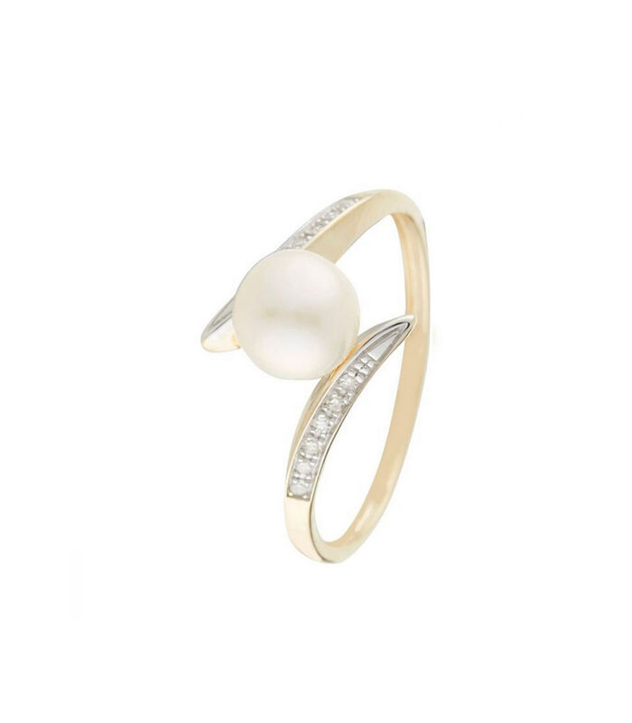 Ring 'Fenoa Perle' geelgoud en diamanten image number 0