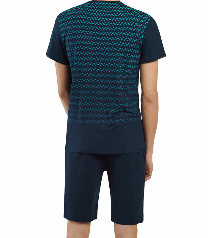 Pyjamashort t-shirt Hypnos blauw image number 1