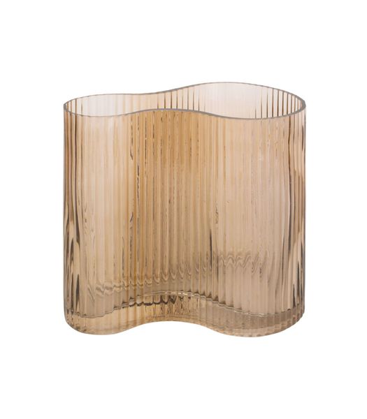Vaas Allure Wave - Glas Zandbruin - 12x18cm