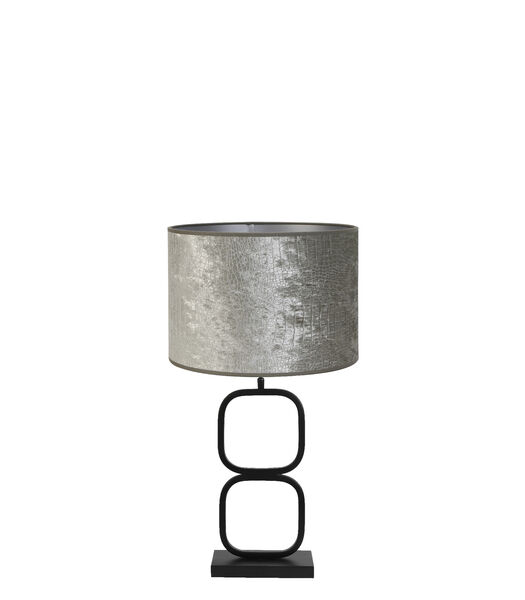 Lampe de table Lutika/Chelsea - Noir/Argent - Ø30x67cm