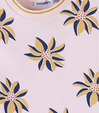 French terry jurk met bloemenprint, lichtroos image number 4