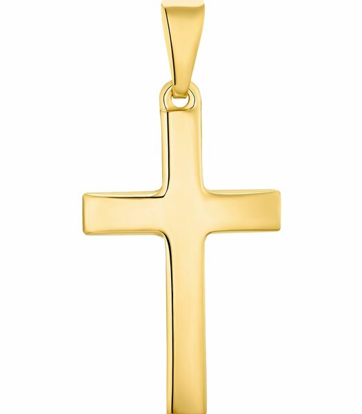 Motief tag voor mannen en vrouwen, unisex, goud 375 kruis