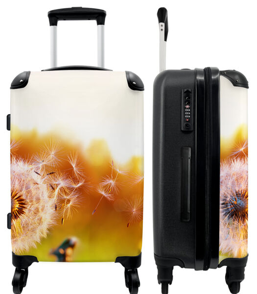 Bagage à main Valise avec 4 roues et serrure TSA (Pissenlit - Fleurs - Soleil - Printemps - Botanique)
