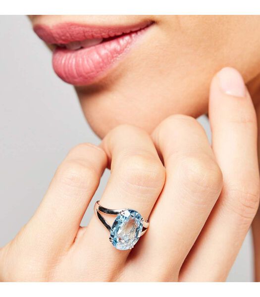 Ring 'Pattaya Topaze' witgoud en diamanten
