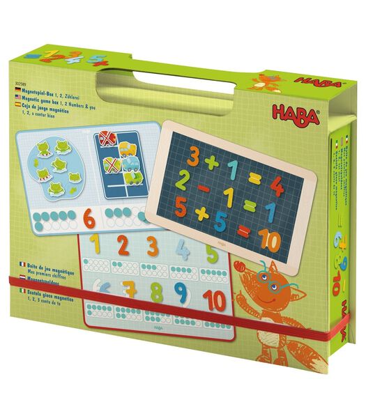 HABA-Boîte de jeu magnétique 1, 2, compte avec!