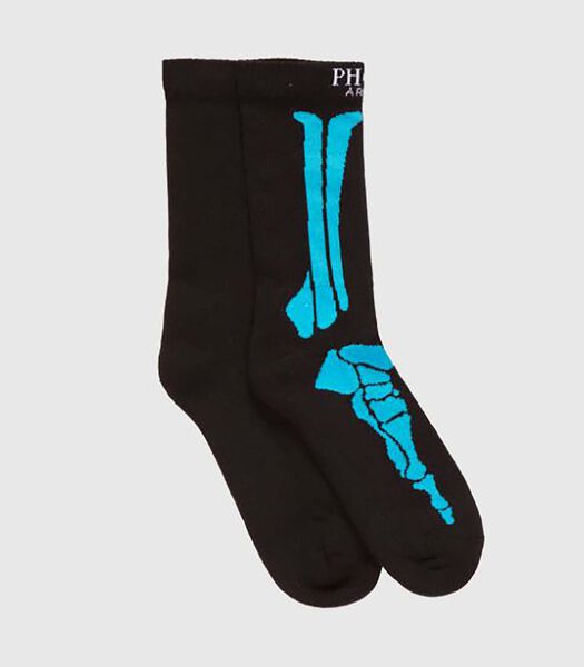 Calze Phobia Socks With Blue Bones Nero