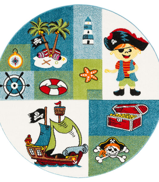 Maui Kids - Tapis pour enfant rond - motif pirate