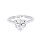 Ring Dames Hart Eenzaam Verloving Liefde Met Zirkonia Kristal In 925 Sterling Zilver image number 1