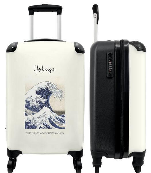 Ruimbagage koffer met 4 wielen en TSA slot (Kunst - Hokusai - Zee - Golf)