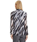 Licht transparant shirt met animal print image number 1