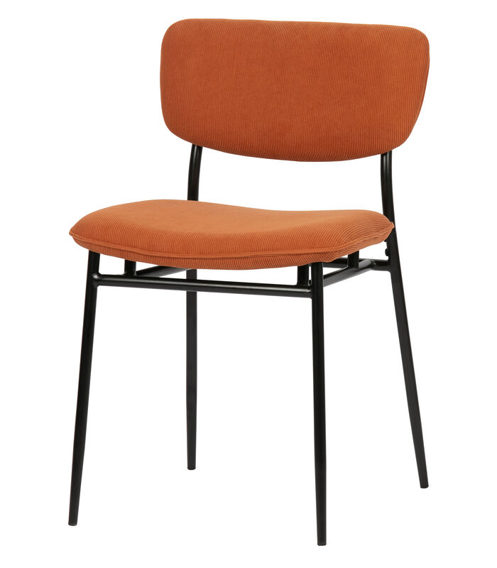 Lot de 2 chaises de table - Polyester - Orange - 77x48x52 - Dané image number 1