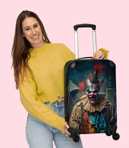 Ruimbagage koffer met 4 wielen en TSA slot (Clown - Horror - Kleding - Portret)