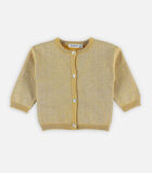 Geel vestje uit tricot en afwerkingen uit lurex image number 0