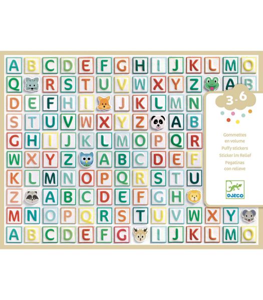 Puffy Stickers Alphabet (300 pcs)