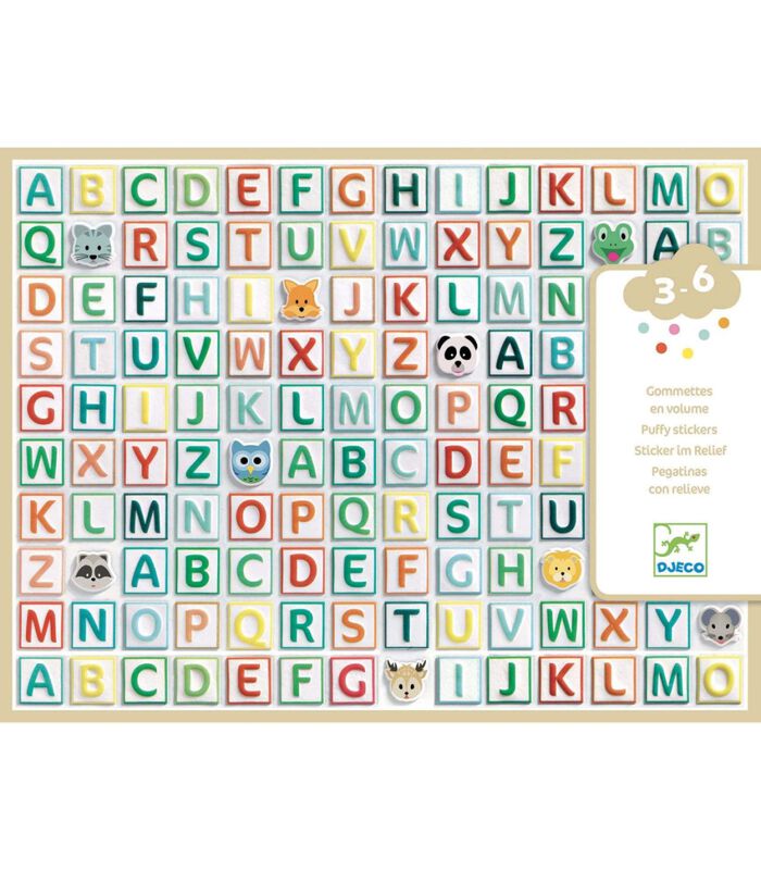 Puffy Stickers Alphabet (300 pcs) image number 0