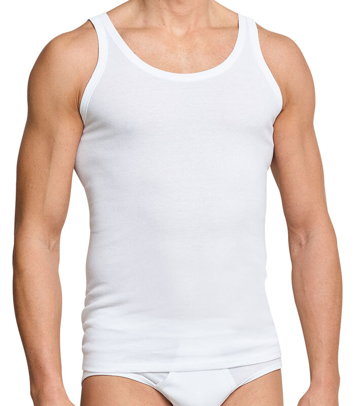 2 pack Cotton Essentials fijnrib - onderhemd image number 1