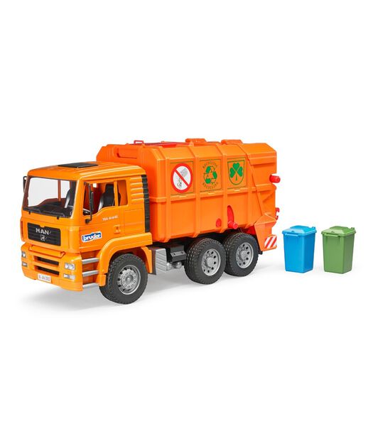 vuilniswagen MAN TGA oranje - 02760