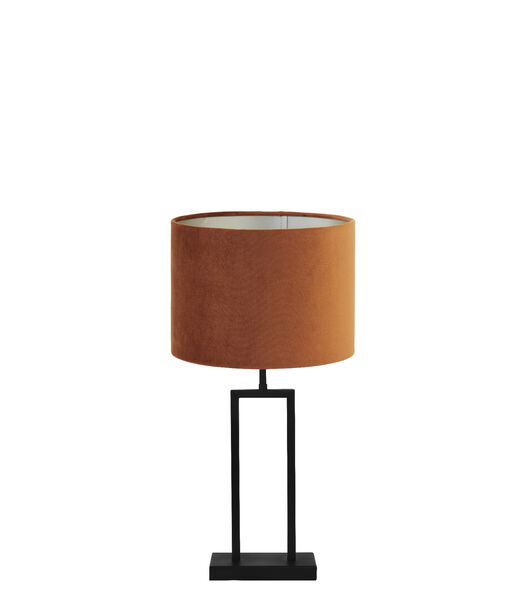 Lampe de table Shiva/Velours - Noir/Terra - Ø30x62cm