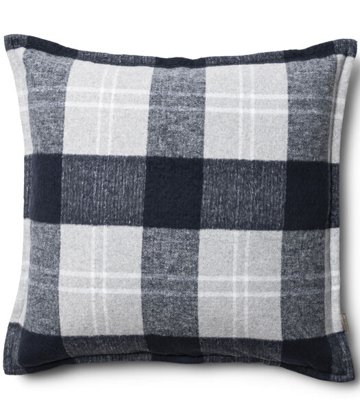 Kussenhoes blauw, Kussensloop 50x50 - RM Flanel Checks Pillow Cover