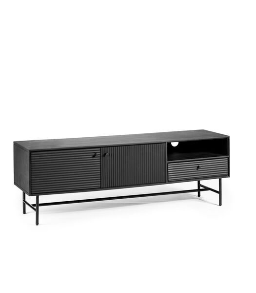 Black Piano - Meuble TV - 150cm - noir - manguier