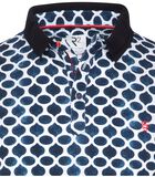 Dobby Knitted Poloshirt Print Blauw image number 1