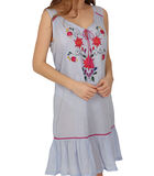 Chemise de nuit Mexican Embroidery bleu image number 2