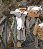 Handdoek in badstof van katoen/lyocell donkergrijs image number 1