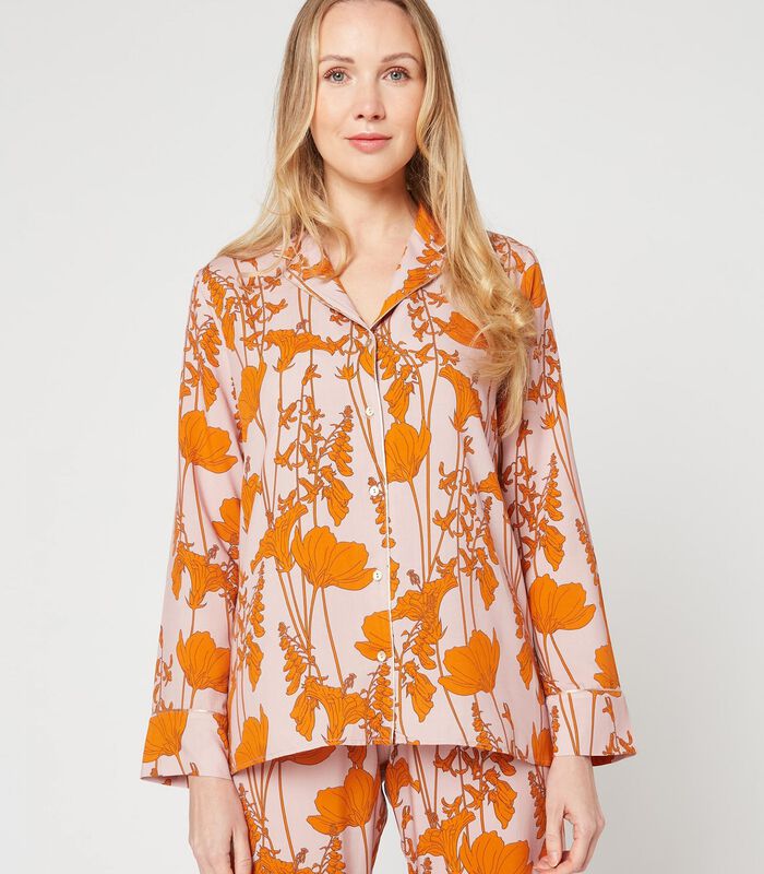 Pyjama en viscose JANE 406 blush/muscade image number 2