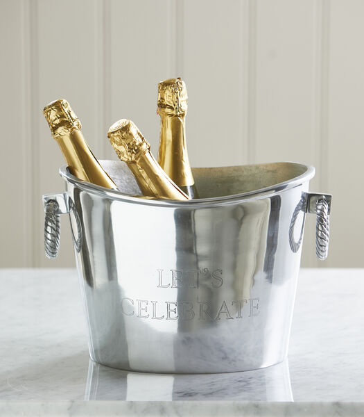 Let's Celebrate Wijnkoeler Zilver grote ovale wijn- en champagnekoeler