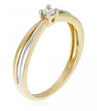 Ring 'Ma bien aimée' tweekleurig goud en diamanten image number 3