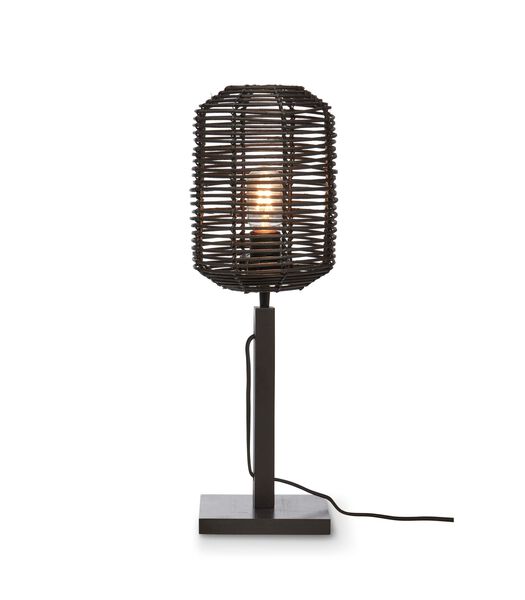 Lampe de Table Tanami - Rotin/Bambou Noir - Ø18cm