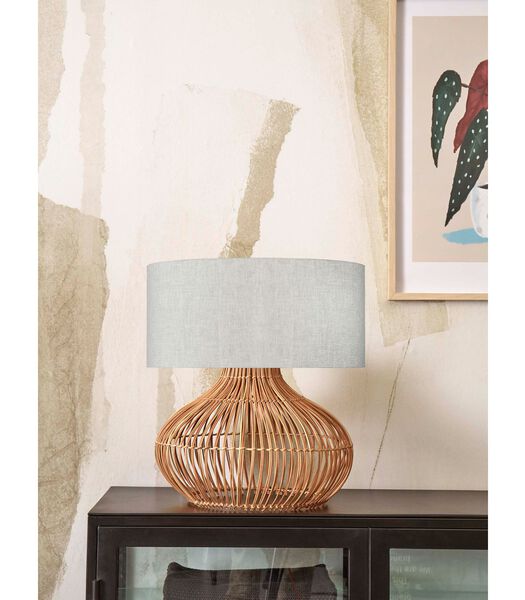 Lampe de Table Kalahari - Gris Clair/Rotin - Ø47cm