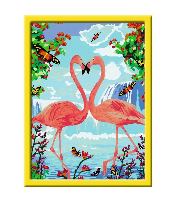 schilderen op nummer Flamingo Love image number 1