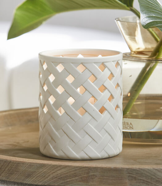 Danae Woven - Lampe à vent petite Blanc cassé pour l'intérieur