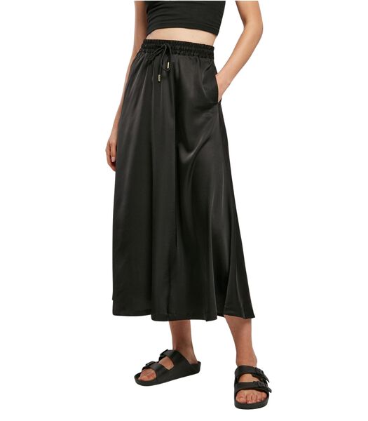 Jupe midi en satin femme