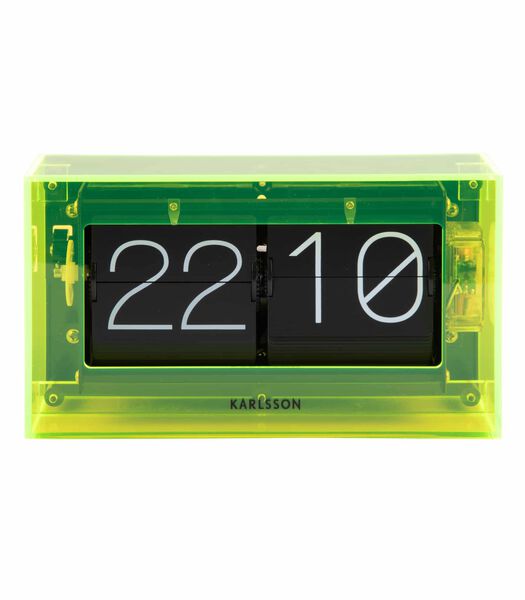 Horloge de table Boxed Flip - Jaune - 20.7x7.1x11.7cm